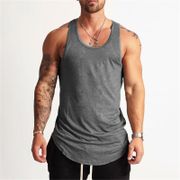 Bodybuilding New Brand Solid Tank Top Men Stringer Tanktop Fitness Singlet Sleeveless Shirt Workout Man Undershirt Gym Clothing