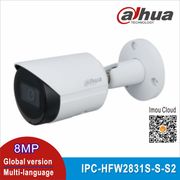 Free shipping Original Dahua Bullet Network IP Camera Starlight Mini 8MP 4K POE IPC-HFW2831S-S-S2 SD Card Slot H.265 Onvif IP67