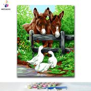 DIY Coloring paint by numbers animals paintings by numbers with kits 40x50 framed