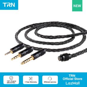 TRN T2 Pro 16 Core Headphone Silver Plated HIFI Upgrade Cable Black MMCX / 2pin Gray Connector for TRN VX pro TA2 V90 TA1 ZSX TA2