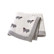 100*80cm Baby Blankets Knitted Newborn Swaddle Stroller Bedding Wrap Cartoon Alpaca Infantil Boy&Girl Receiving Blanket Children