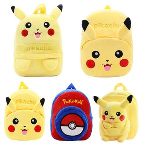 Genuine Pikachu schoolbag ins kindergarten children big backpack pupils shoulders super cute Pokemon plush monster Book bag toy