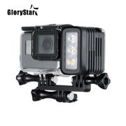 GloryStar 50M Waterproof Underwater Diving LED Light AHDBT-401 Dual Battery Spot Lamp for GoPro HERO 345 6 7 Black for Xiaomi Yi