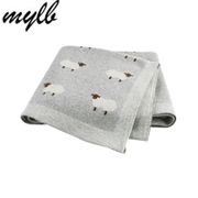Baby Blanket Knitted Newborn Swaddle Stroller Bedding Wrap Cartoon Alpaca Infantil Boys Girls Receiving Blankets Children Quilts