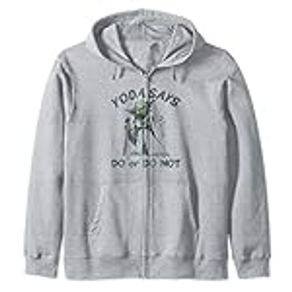 Star Wars Yoda Says Poster Zip Hoodie