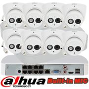 Original dahua mutil language H.265 4K NVR4108-8P-4KS2  Security Camera Kit with Dahua 6MP POE audio IP dome Camera