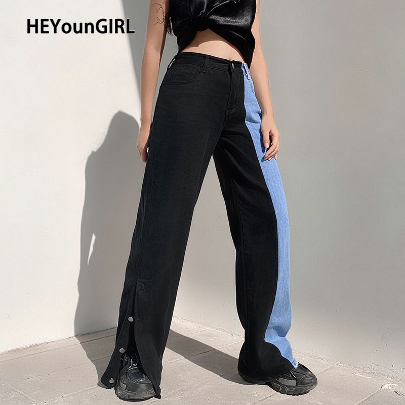 Side Split Jeans Vintage Female Long Pant Capris 2019 Autumn Fashion Women  Denim Jeans High waist Straight Jeans for Women Prices and Specs in  Singapore, 12/2023