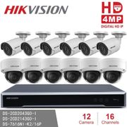 Hikvision Security Camera Kits NVR DS-7616NI-K2/16P 16POE + DS-2CD2043G0-I + DS-2CD2143G0-I 4MP IP Camera H.265 P2P