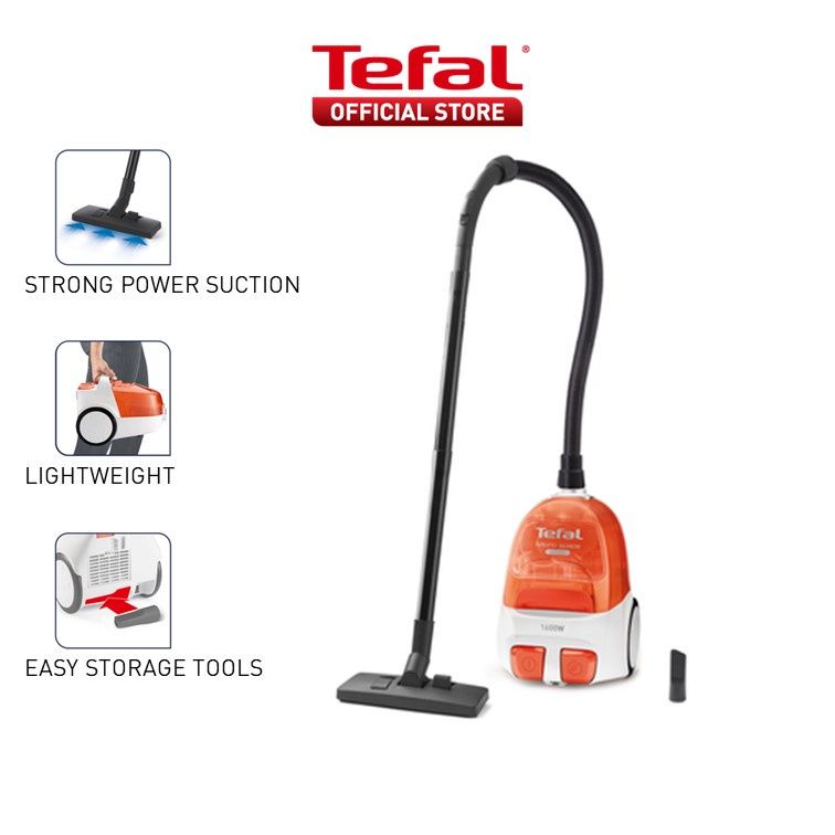 Tefal Swift Power Cyclonic Bagless Vacuum Cleaner TW2947 - Advanced Cyclonic  Technology, 5m cord, Compact, 3 included accessories 750W