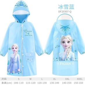 Disney new ice and snow, children's raincoat girl, kindergarten, baby, bag, child, student, poncho