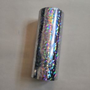 Hot stamping foil  holographic foil silver diamond pattern hot press on paper or plastic heat transfer film 16cm x 120m