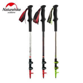 Naturehike Alpenstocks Ultralight Trekking Folding Pole Walking Hiking sticks camping external lock Alpenstocks