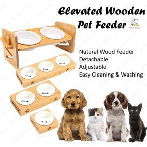 Tilted Elevated Feeder Bowl Pet Cat Dog Bowl Raised Cat Food Water