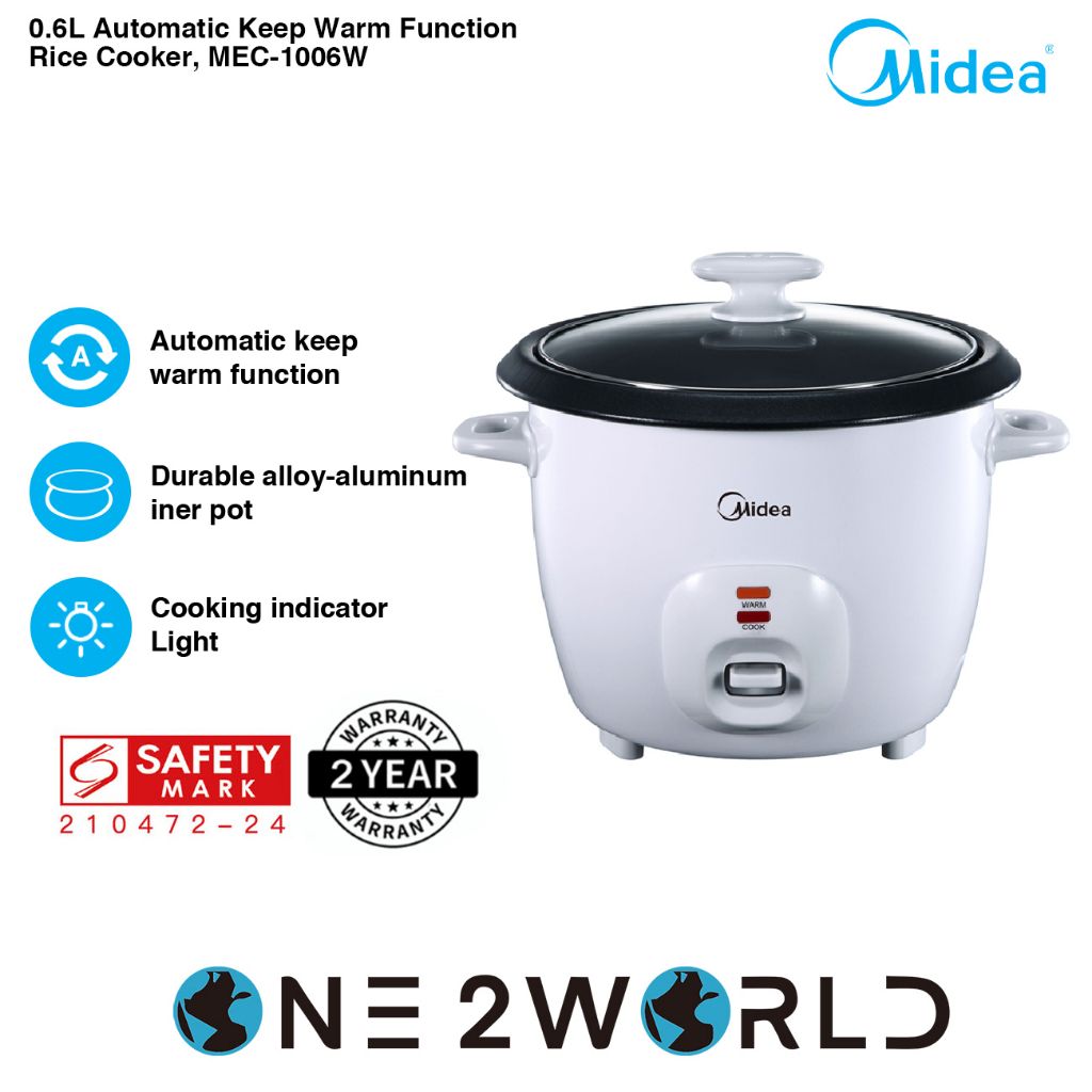 Midea 0.6L 0.8L Portable Mini Rice Cooker with Porridge Function