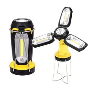 COB Work Light Portable Lantern Tent Lamp USB Rechargeable LED Flashlight Camping Lanterns Fan Light For Outdoor Hiking