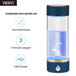 420ML Rich Hydrogen Water Generator Electrolysis Energy Hydrogen-rich  Antioxidant ORP H2 Water Ionizer PP Healthy Bottle Cup 