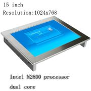 Touch screen 15 inch industrial panel pc 4GB RAM 64GB SSD fanless all in one pc with RS485 for printer & POS system