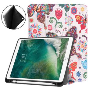 Magent Stand Flip Leather Case For iPad 9.7 inch 2017  with pencil holder Cover For iPad 9.7 2018 inch Tablet case + film Pen