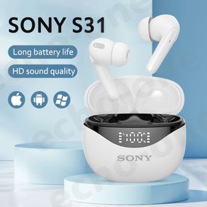 SONY S31 Bluetooth Wireless Earbuds Touch Control Headset V5.1 In-ear Sports Bass Voice Earphone Earphones HiFi Stereo Music with Charging Box