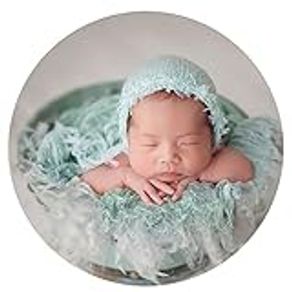 Zeroest Baby Photography Props Luxurious Hat Photo Shoot Outfits Newborn Girl Crochet Costume Infant Knitted Hats (Light Green)