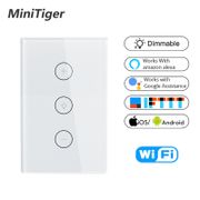 Tuya Smart Life Wifi Smart Wall Touch Light Dimmer Switch EU/UK/US Standard APP Remote Control Work with Amazon Alexa and Google