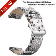22MM Leather Strap For Samsung Galaxy Watch 46mm Watch band Gear S3 Galaxy Huawei GT2 Watch Band Wrist Bracelet