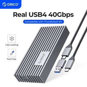 ORICO USB4 NVMe SSD Enclosure 40Gbps PCIe3.0x4 Aluminum M.2 SSD Case  Compatible with Thunderbolt 3 4 USB3.2 USB 3.1 3.0 Type-C
