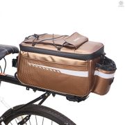 OUGO Waterproof Insulated Trunk Cooler Bag Cycling Bicycle Rear Rack Seat Bag Luggage Storage Bag MTB Bike Pannier Bag S