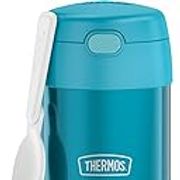 THERMOS FUNTAINER 10 Ounce Stainless Steel Vacuum Insulated Kids Food Jar with Folding Spoon, Teal