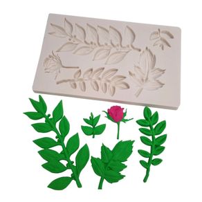 Roses and leaves Silicone Mold Sugarcraft Cookie Cupcake Chocolate Baking Fondant Cake Decorating Tools