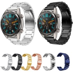 Silver Black Stainless Steel Watch Strap For Samsung Gear S3 Galaxy Watch 46mm Band Replace Bracelet For Huawei Watch GT Strap