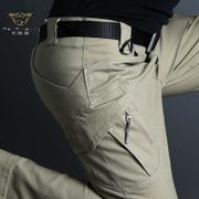Men IX9 City Tactical Pants Stretch Flexible Multi Pockets Cargo Pants Military Combat Cotton Pant SWAT Army Casual Trousers 3XL