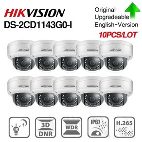 Pre-sale Hikvision DS-2CD1143G0-I POE Video Surveillance 4MP Network Dome Camera 30M IR IP67 IK10 H.265 slot 10pcs/lot