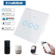 Smart Home Wifi Wall Touch Switch 123 Gang EU Glass Panel WiFi RF 433mhz APP Remote Control Switch Works with Alexa Google Home