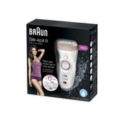 Braun Silk Epil 9-561 Womens Wet & Dry Cordless Body Legs Epilator Hair Shaver with 6 Extras
