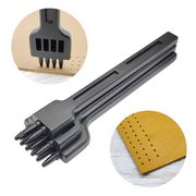 ZK30 Alloy Steel DIY Leather Tool 4Mm Set Row Belt Punch Round/Diamond Hand Punch Leather Stitching Punching Tools