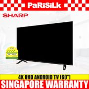 Sharp 4T-C60CK1X 4K UHD Android TV (60inch) - 4 Ticks + Free Delivery + Free Installation (Table Top Setup)