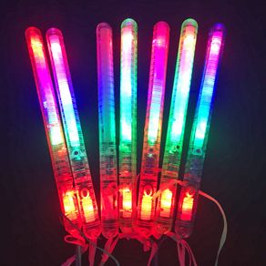 100PCS Light Up LED Foam Sticks Wands Rally Flashing Glow Party