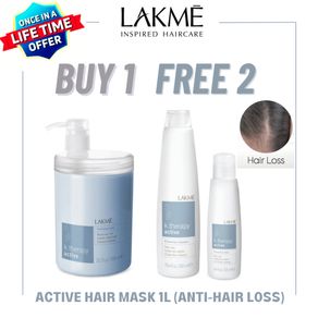 LAKME Active Mask 1000ml (Hair Loss) –  FREE Active Shampoo 300ml & Active Lotion 125ml