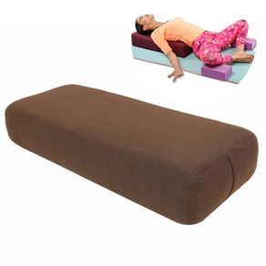 Cotton Cover Yoga Pillow High-density TPE Foam Lining Yoga Block Exercise Fitness Gym Slimming Yoga Mat Yoga Pillow