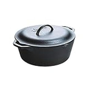 Lodge Enameled Cast Iron Oval Dutch Oven 7-Quart 6.6 litres Oyster White