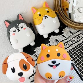 For Airpods Pro 3D Cute Cartoon Shiba Inu Dog Soft Earpods Case for Apple  Airpods 1 2 3 Lying Down Puppy Wireless Earphone Cover