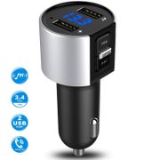*US in stock* Dual USB Car Charger FM Transmitter Aux Bluetooth Modulator Kit Hands-free Car Audio MP3 Player 3.4A Fast Charging