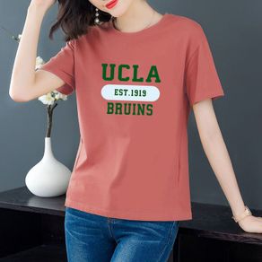 100% Cotton Women's Short Sleeve Large Short Sleeve T-shirt Women's Summer  Clothes Korean Fat Mm Loose Top Women
