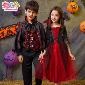 Children's Halloween Costume girl vampire witch performance party set boy pumpkin cloak cloak clothes