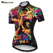 Weimostar Skull Cycling Jersey Women pro team Mountain Bike Clothing Summer Downhill MTB Bicycle Shirt Quick Dry Cycling Wear