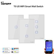 Sonoff T0 US 1 2 3gang WiFi Smart Wall Touch Light Switch Wireless Remote Light Smart Home Controller Support Alexa Google Home