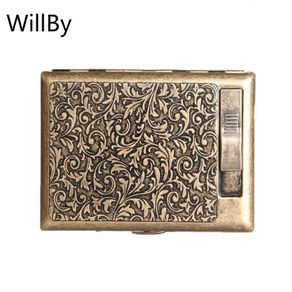 Cigarette Case Box Lighter 20pcs Cigarette Holder for Lady Slim Cigarette  USB Electronic Tungsten Lighter Men Gifts