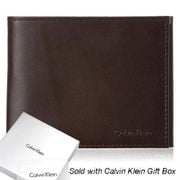 [SG SELLER] Calvin Klein Mens RFID Blocking Leather Bifold Wallet (Brown)