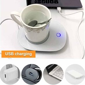 Portable USB Wood Grain Cup Warmer Heating Beverage Mug Mat Coffee Heater  Pad